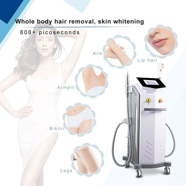 

most effective painless hair & tattoo removal machine nd yag laser 808 diode laser spot removal pigment cleaning machine, Black