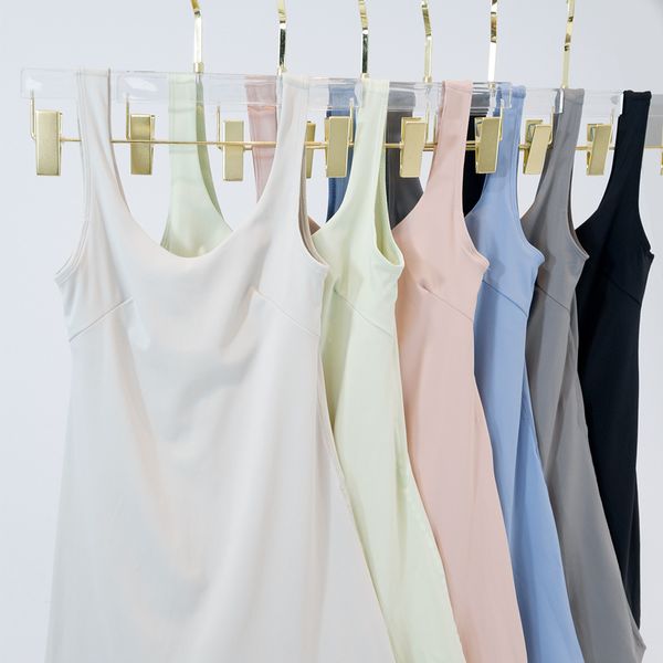 

Plus Womens Size Dresses Drape Casual L Sports Skirt Tennis Nude Badminton One-piece Breathable Lining Chest Pad Anti-exposure Joggers Running ining