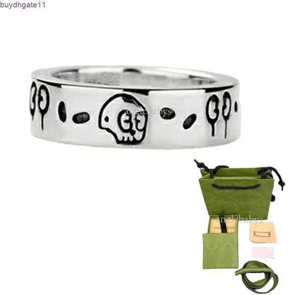 

wkyq ring men's and women skull designer head platinum plated silver designers classic fashion luxury jewelry