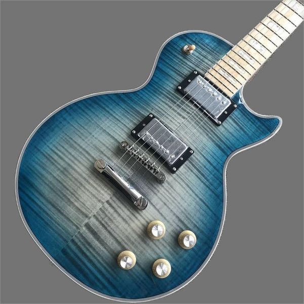 

multi-colored tiger electric guitars, 2 pickup board fretboard guitars
