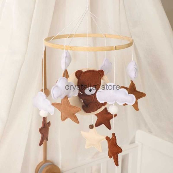 

baby for crib boy 0-12 months wooden on the bed newborn music box bed bell hanging toys holder bracket infant crib hkd230817