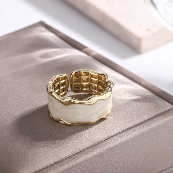 

band rings tiowios 2023 new silvery needle korean woman irregular wave pattern ring fashion ins wind opening jewelry wholesale j230817, Silver