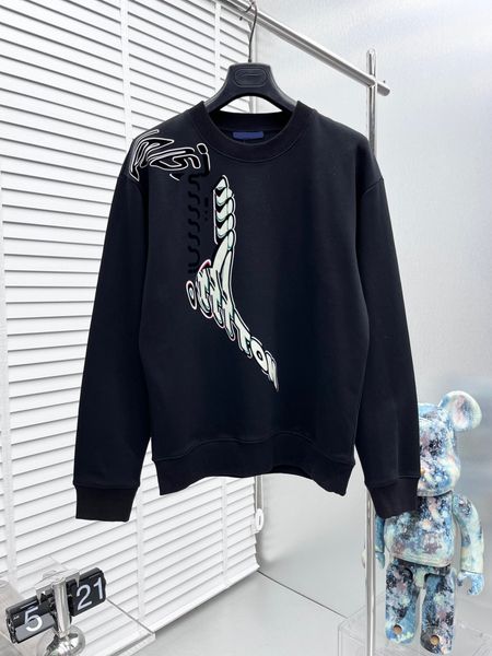 

men's plus size hoodies & sweatshirts jacquard letter knitted sweater in autumn / winter acquard knitting machine e custom jnlarged det, Black;brown