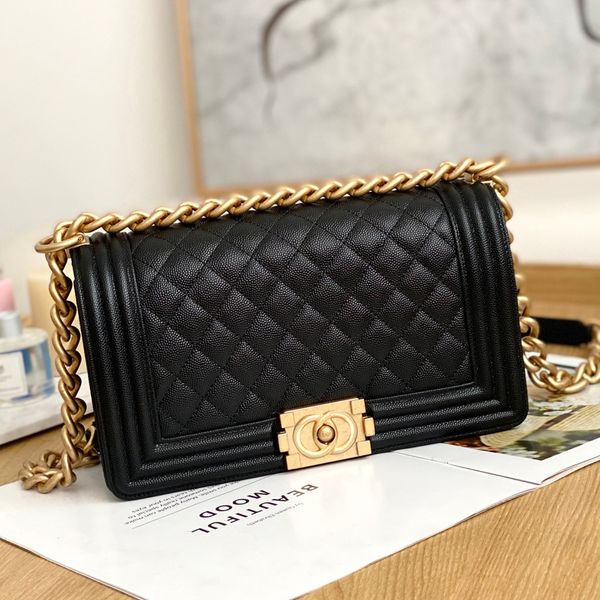 

designer bag shoulder bags luxury handbags caviar 2 cs boy classics flap chain bags large capacity multifunctional diamond lattice a christm