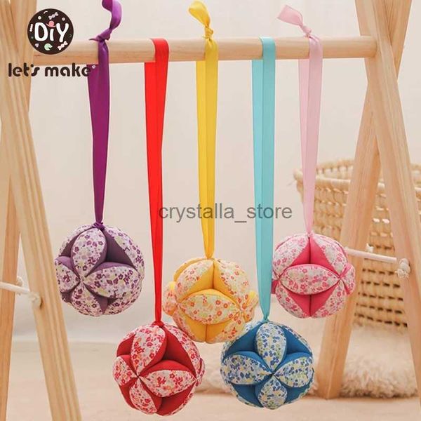 

baby rattle toy hand catching cloth ball toys infant interaction colored rattle ball toy with ribbon appease bed hanging hkd230817