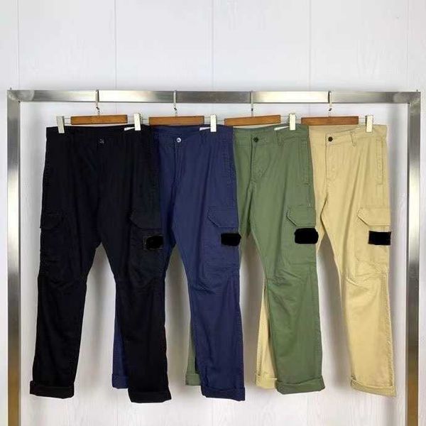 

men's fashion jogging casual side pocket cargo slacks stone, Black