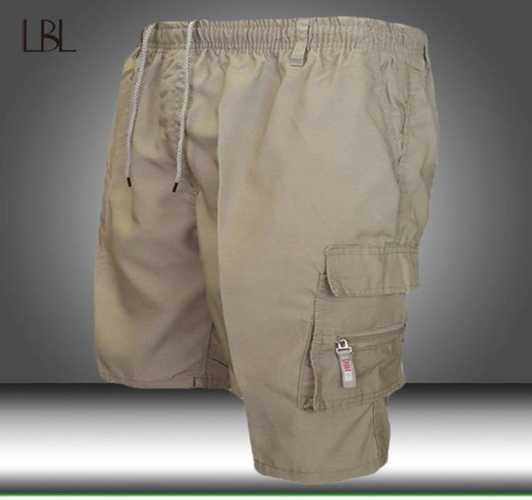 

2020 new cargo tactical shorts men slim fitness jogger short pants mens summer outdoor breathable solid camo short trousers3940943, White;black