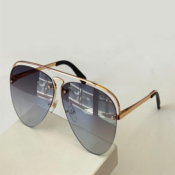 

summer gold pilot grease sunglasses for women 1213 grey gradient lens runway frame fashion design glasses uv 400 eye wear with box257z, White;black