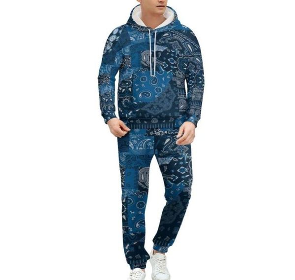 

men039s tracksuits bandana print style super men sweater suit upscale cashew flowers mens multicolor sets oem whole6228036, Gray