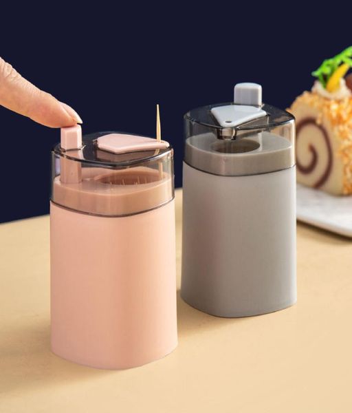

automatic smart toothpick holder container creative plastic household tooth pick storage box portable bucket dispenser1697456