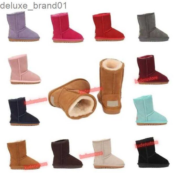 

new kids shoes uggi australia boots boys mini girls half boot baby uggs toddler children kid sneakers designer trainers winter booties youth, Black