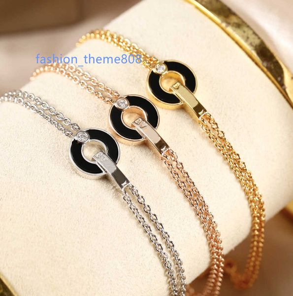 

luxurys link designer bracelet women lucky double chain design charm bracelets love trendy fashion shiny and eye-catching fine jewelry elega, Golden;silver