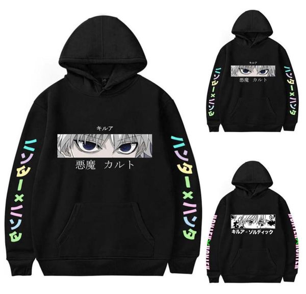 

japanese fashion anime x killua hoodies funny winter sweatshirts women men hip hop hoddies for teens women039s 48309741220677, Black
