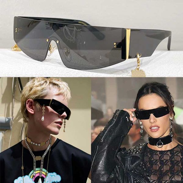 

pearl chain sunglasses dg4429 square sunglasses ladies designers frameless lenses with logo chain luxury womens fashion show glasses lunette, White;black