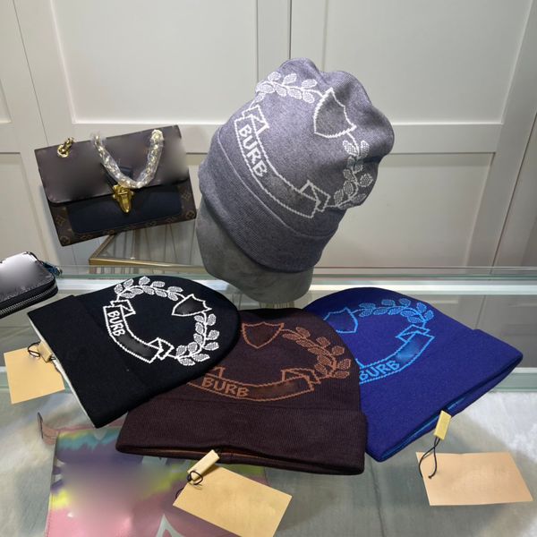 

men's autumn and winter sports style designer beanie hat women's cap vacation travel letter embroidery 4 colors bonnet, Blue;gray