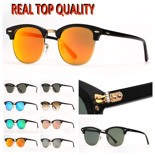 

factory whole 51mm half frame fashion club sunglasses womens mens master uv protection mirror sunglass gafas317a, White;black