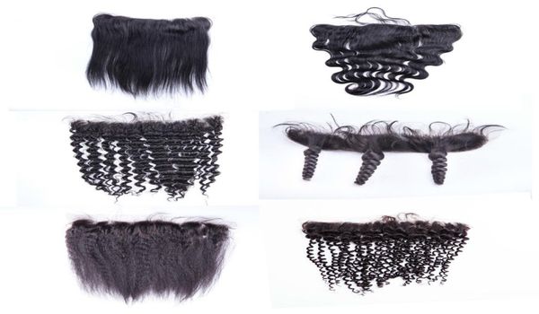 

whole closure lace frontal closures 100 unprocessed brazilian straight body wave deep kinky curly human hair lace front9944354, Black;brown