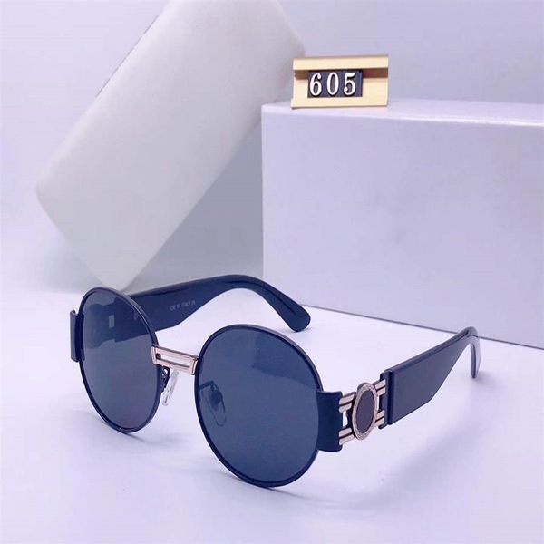 

2021 new luxur classic pilot sunglasses designer brand fashion mens womens sun glasses eyewear metal glass lenses with234a, White;black