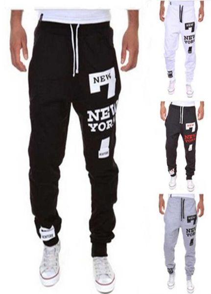 

men jogger trousers male pants new york pant printing baggy loose letters printed casual sweatpants men pants 2019 new x07237006203, Black
