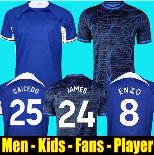 

2023 2024 caicedo nkunku jackson cfc soccer jerseys disasi 22 23 24 enzo mudryk james sterling cucurella chukwuemeka football shirt men kids, Black;yellow