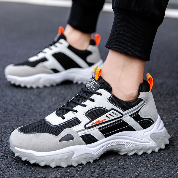 

dress shoes men sneakers outdoor running shoes casual walking sport footwear non-slip flat athletic fashion zapatillas de deporte 230816, Black