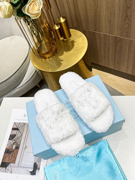 

designer sandal woody sandals for women mules femmes flat fur slides wedge beige white black pink canvas slippers womens 0702