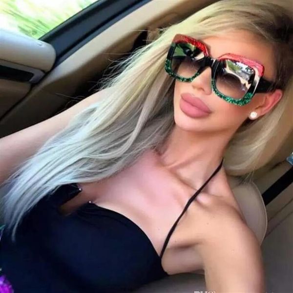 

luxury women sunglasses retro letter big frame brand designer vintage eyewear sun glasses for women shade fashion uv 400 with box310g, White;black