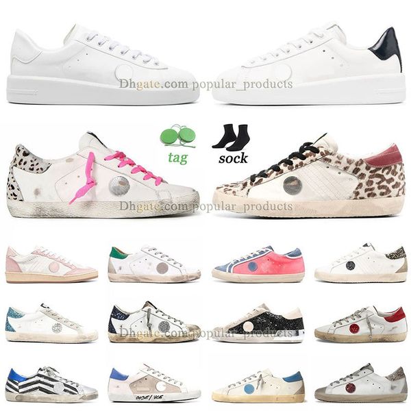 

golden baskets for mens womens casual shoes 2023 new hi stars super suede leopard pink red green grey gold goode dirty shoe speaker star sab, Black