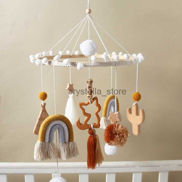 

1set 0-12 months baby rattles toys customizable name rainbow bed bell room decor kids musical hanging toy birthday gifts hkd230817