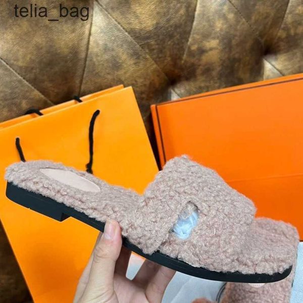 

shoes slippers designer bear sandal slipper oran fur 2023 online teddy hermzs lamb wool flat bottom ins fashion versatile casual one charact