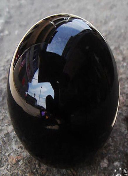 

40mm asian quartz pure black magic crystal glass healing ball sphere6976581