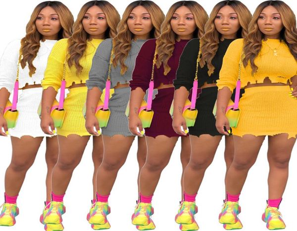 

women two pieces outfits dress hole hollow out suits long sleeve cropped beach night club party ladies summer woman dress7781023, Black;gray