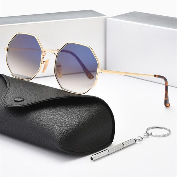 

2022 gradient polarized lady sunglasses hexagon fashion women sun glasses luxury women female brand new vintage metal frame trendy313n, White;black