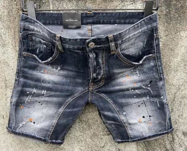 

mens jeans shorts motorcycle biker jeans rock revival short pants skinny slim ripped hole men039s denim shorts men designer jea9900074, Blue