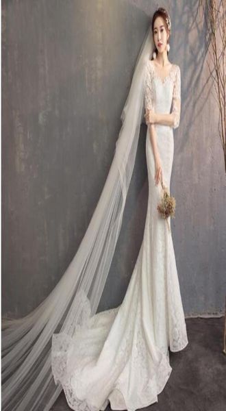 

mermaid wedding dresses party events 2022 new wild heart bohemian with long sleeves rue de seine vintage lace applique bride dress9431077, White