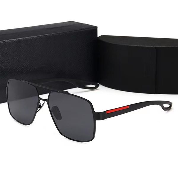 

luxury mens designer sunglasses women sunglass plated square frame brand retro polarized fashion goggle occhiali da sole firmati 6175n, White;black