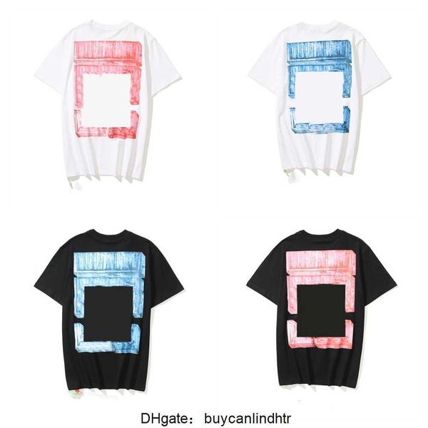 

2023 summer designer fashion luxurys offes clothing mens and women loose tees man casual street graffiti shirt sweatshirtoff men's t-s, White;black