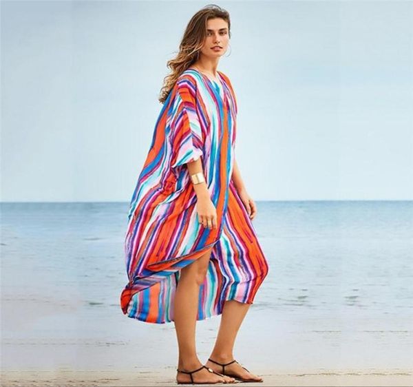 

women039s swimwear summer long swimsuit cover up button down v neck flowy batwing sleeve maxi dress for beach3054811, White;black