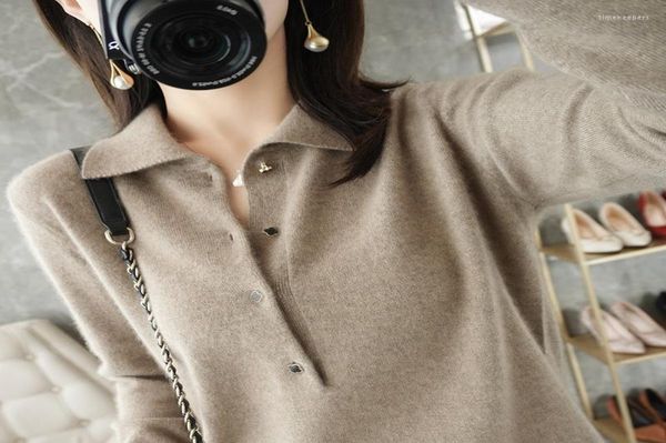 

women's sweaters pure woowomen clothing autumn and winter cashmere sweater women's polo collar pullover casuaknitted warm jacket965, White;black