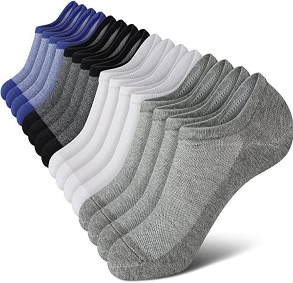 

men039s socks ankle for men low cut casual cotton 8 pairs short nonslip invisible socks3853665, Black