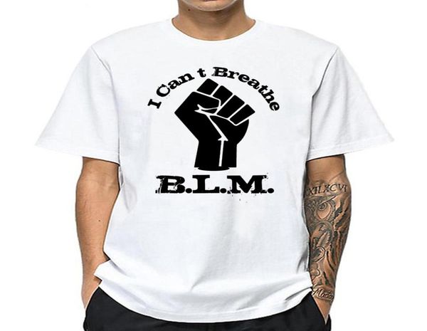 

mens t shirts i cant breathe letters printing blm loose male female tshirt cotton short sleeve casual clothes4969152, White;black