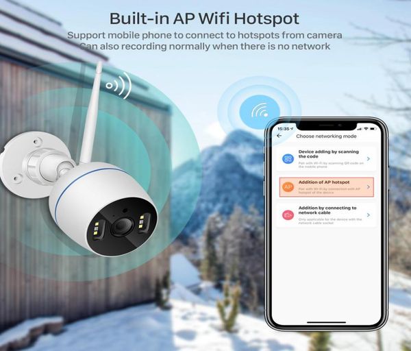 

hd 2mp 1080p waterproof wifi ip camera twoway audio wireless outdoor camera 20m full color night vision cctv security camere7322589