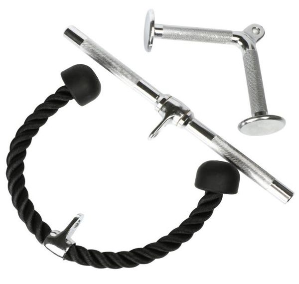 

tricep lat rope straight bar v shape barbell cable attachment6495355