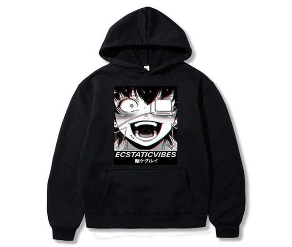 

janpanese kakegurui hoodie men midari ikishima printed long sleeved sweatshirt hoodie clothes y07278980815, Black