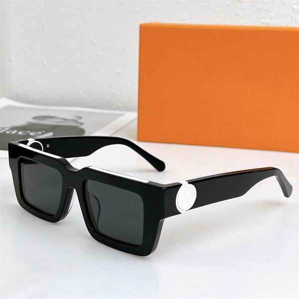 

22ss summer new mens womens square sunglasses thick black frame z1447e millionaire fashion trend catwalk eyeglasse outdoor driving230g, White;black
