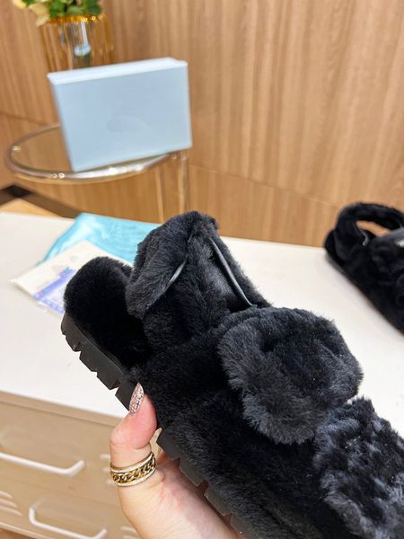 

slippers slides designers pool pillow mules women sandals sunset flat comfort mules padded front strap slippers fashionable easy-to-wear 070, Black