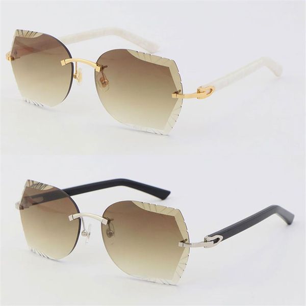 

manufacturers whole metal plank arms sunglasses outdoors driving 8200762a c decoration design rimless frame sun glasses fashio279z, White;black