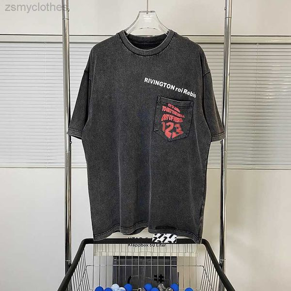 

men's t-shirts good quality oversized rrr123 fahion t shirt men 1 1 rrr 123 vintage women shirts washed ripped pocket tee mens clothing, White;black