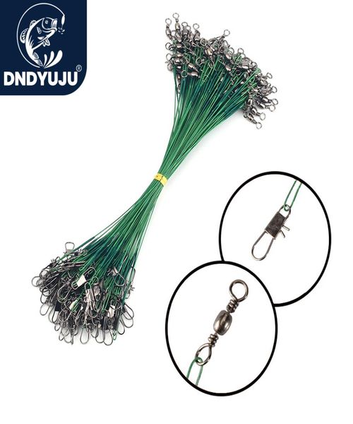 

sports s dndyuju 60pcs anti bite line steel with swivel fishing accessory lead core leash fishing leader wire2059859