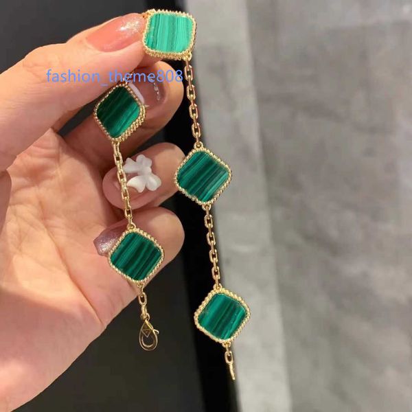 

5 motif fashion four leaf clover bracelet luxury jewerly designer for woman 18k rose plated silver shell women gold chain men fashion jewelr, Golden;silver